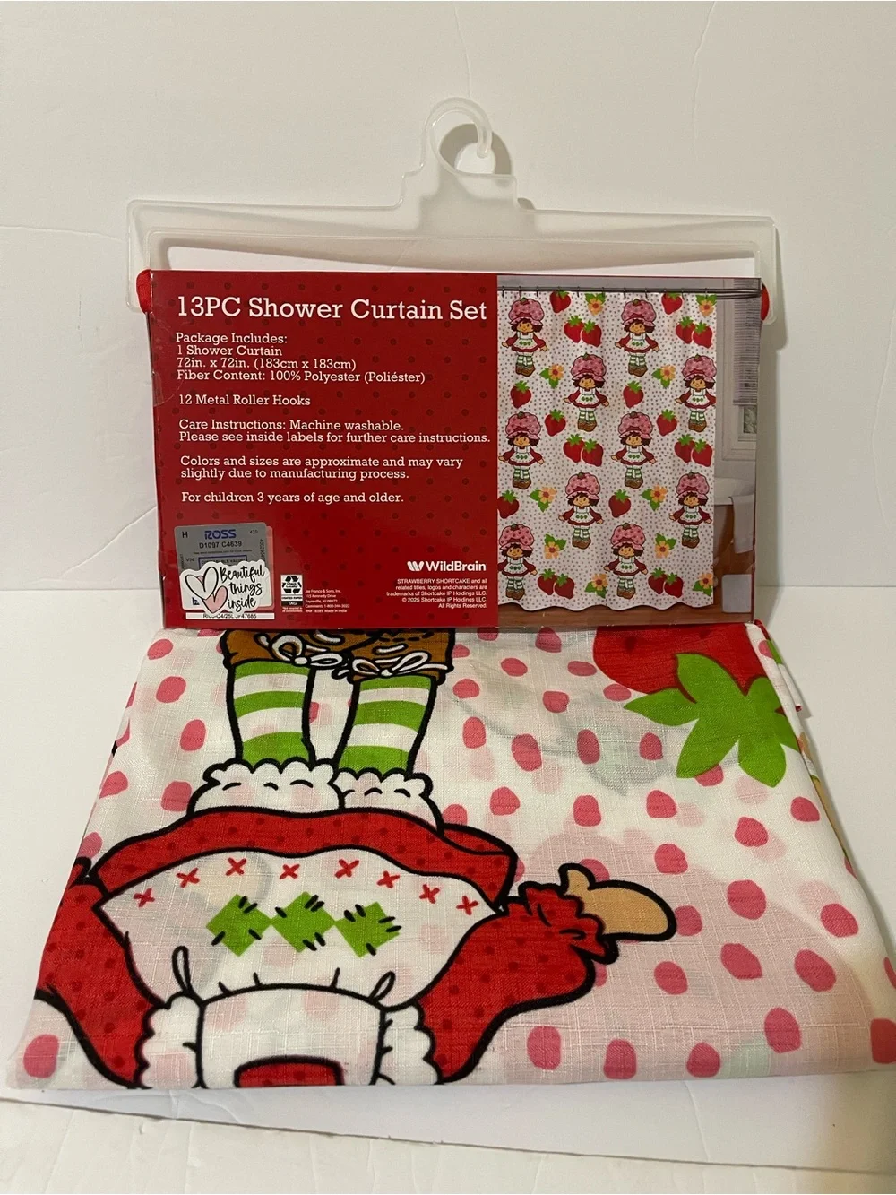 Strawberry Shortcake 13 Piece Shower Curtain Set - NWT
